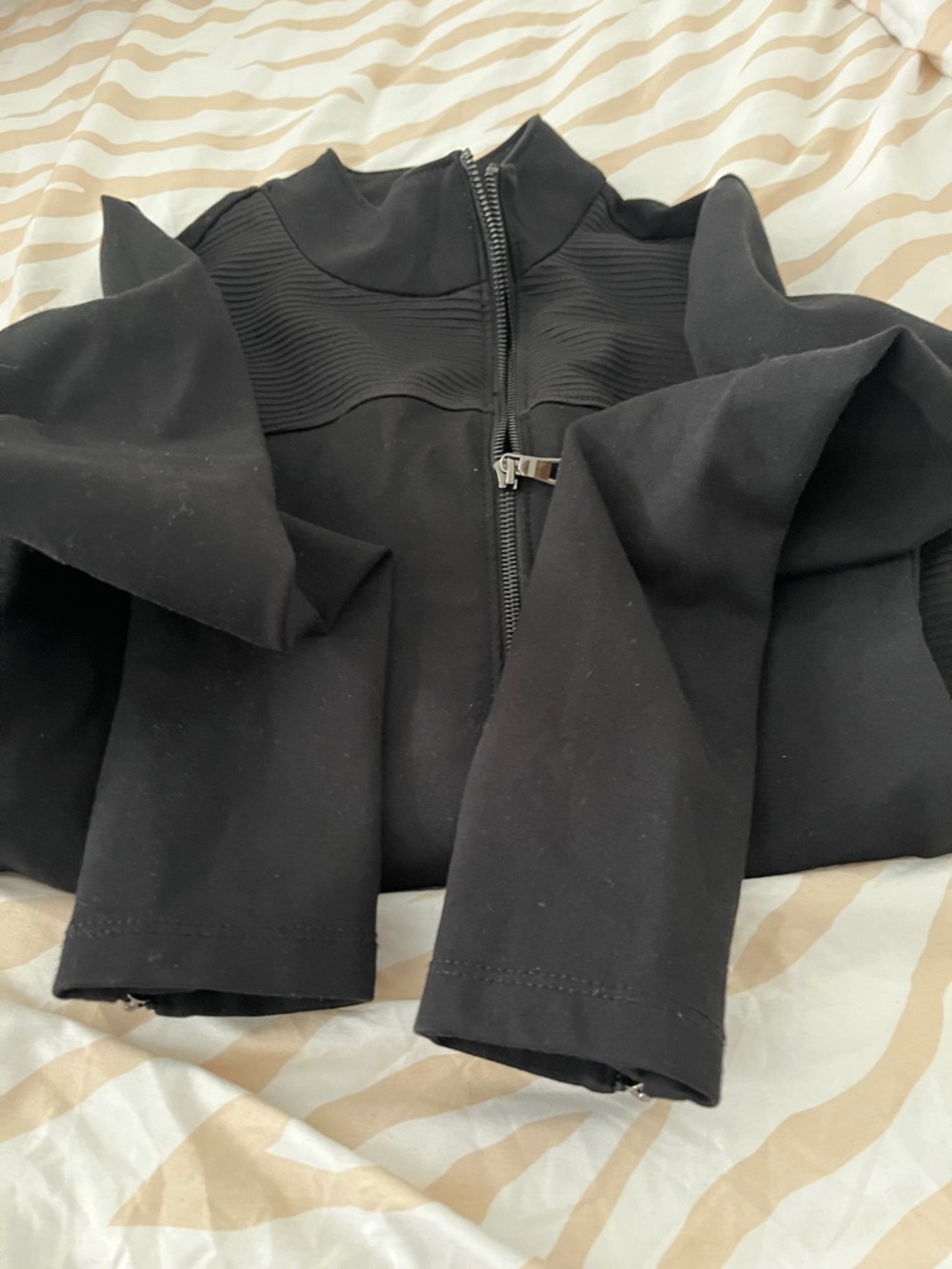 Black Zip-Front Utility Jacket - Women's - Picture 3 of 3